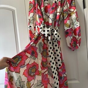 CROSBY by Mollie Burch Floral and Polka Dot Dress